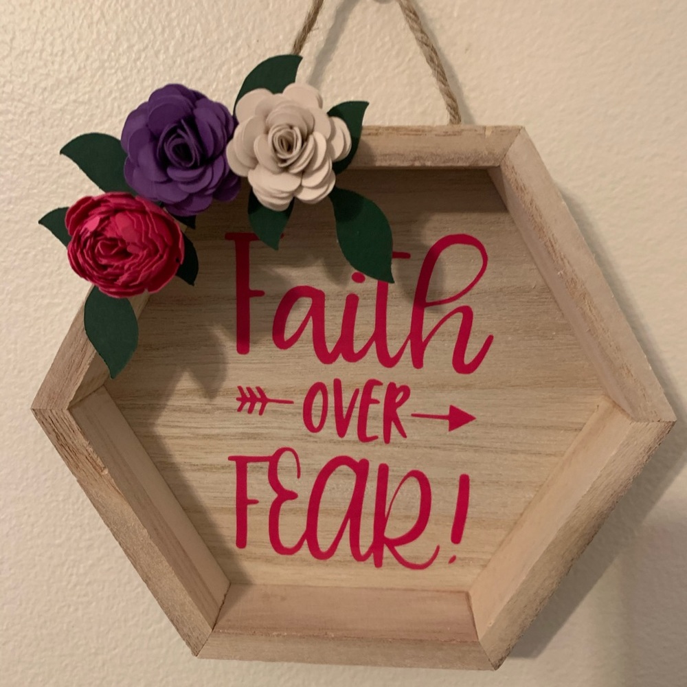 Faith over fear wall decor